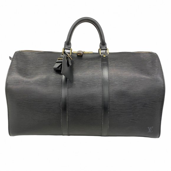 LOUIS VUITTON Black Keepall 50 Boston Bag - Picture 1 of 12